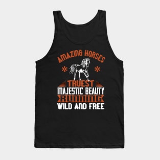 Amazing Horses Truest Majestic Beauty Running Wild And Free Tank Top